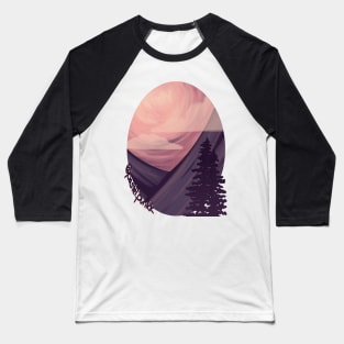 Pink Purple Scenery Baseball T-Shirt